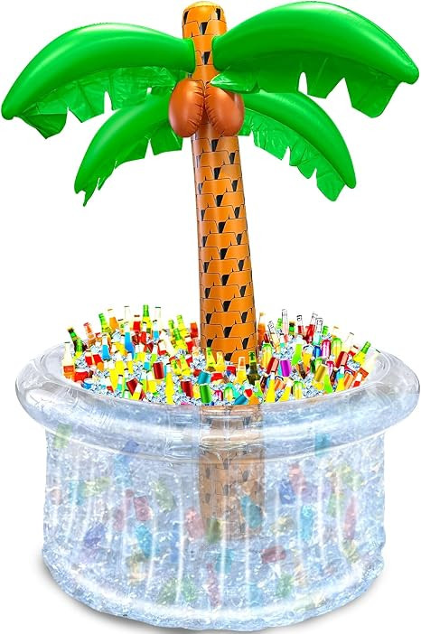 200+ Drinks Super Large Capacity Inflatable Palm Tree Cooler Pool Party Decoration, Luau Party De... | Amazon (US)