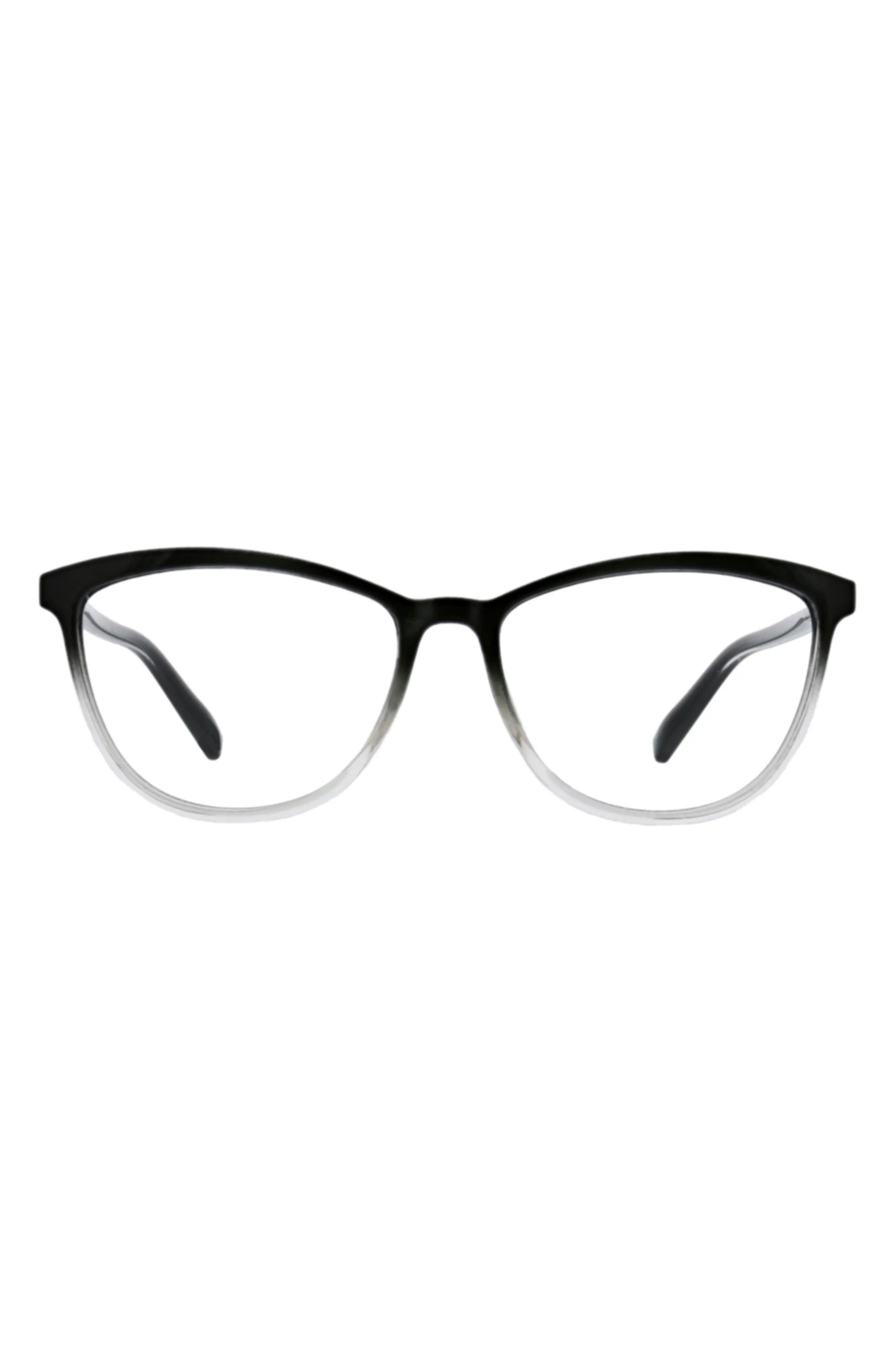 Peepers 54mm Wren Cat Eye Blue Light Glasses, Size +0.00 in Black/Clear at Nordstrom | Nordstrom