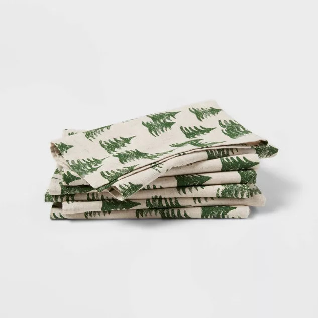 6pk Cotton Trees Napkins - Threshold™ | Target