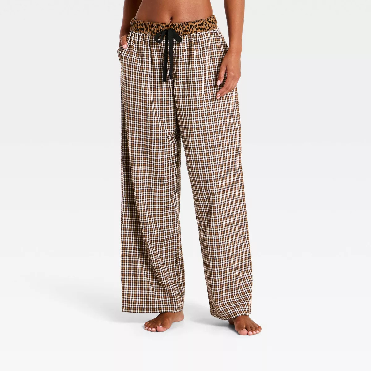 Women's Flannel Pajama Pants - Wild Fable\u2122 Brown XXS | Target