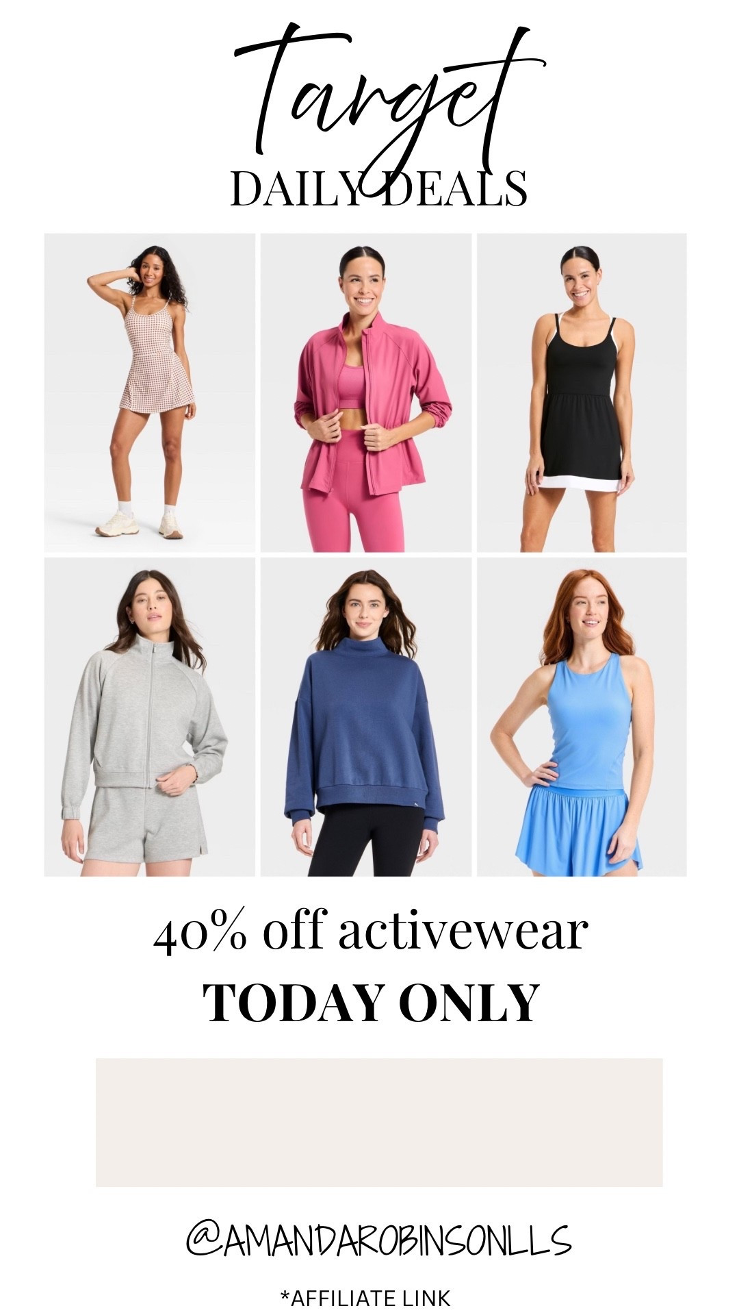 Target Daily Deals
40% off activewear 

#LTKSaleAlert #LTKActive