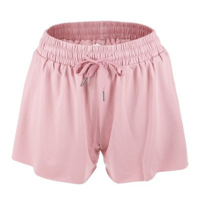 Unique Bargains Womens Flowy Running Shorts Casual High Waisted Workout Shorts 1Pc Pink M | Target