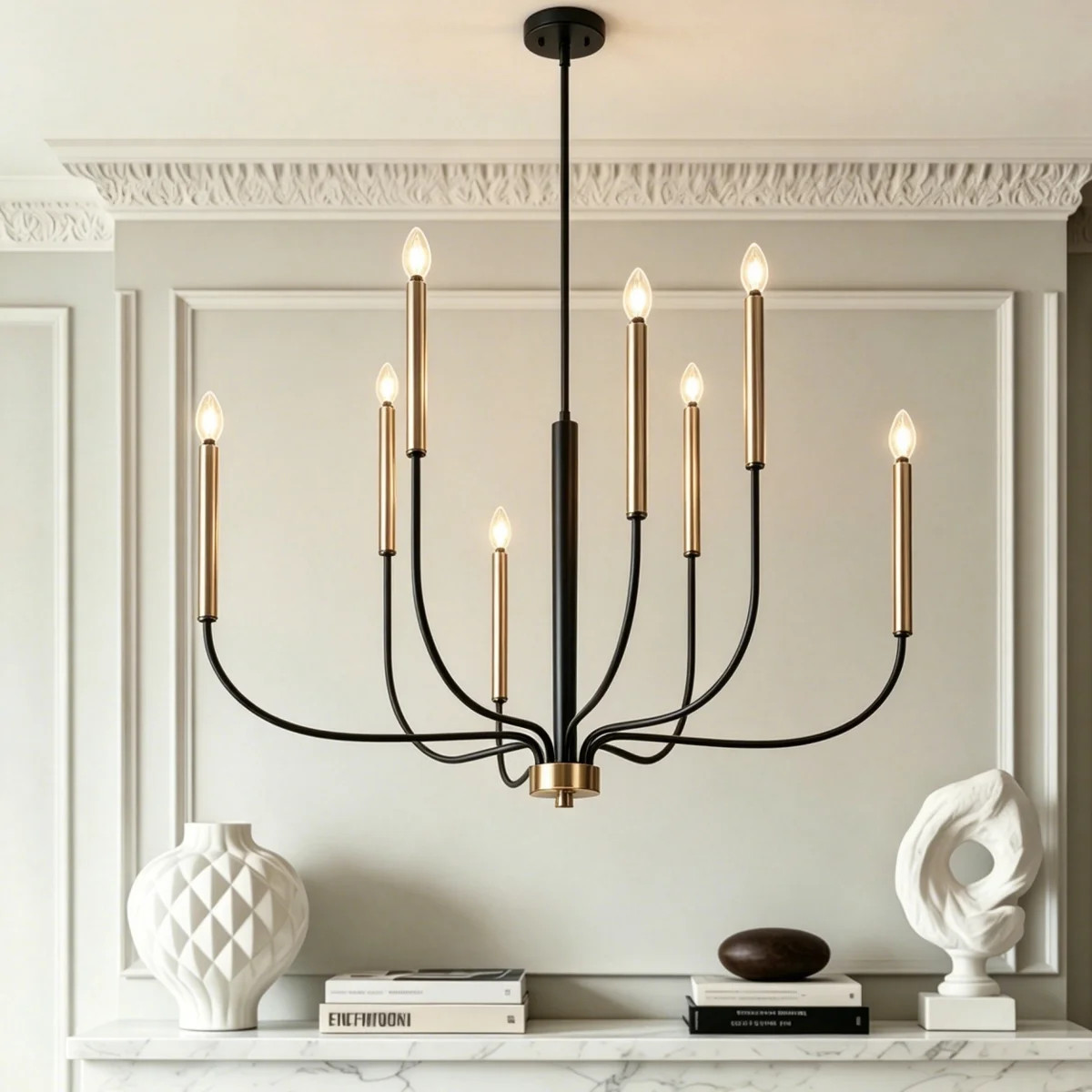 Jacinta 8 - Light Dimmable Large 37" Modern Classic / Traditional Dining Room Chandelier | Wayfair North America