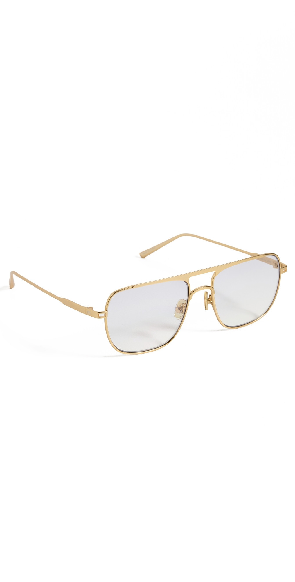 Elisa Johnson Jane Metal Sunglasses Gold One Size | Shopbop