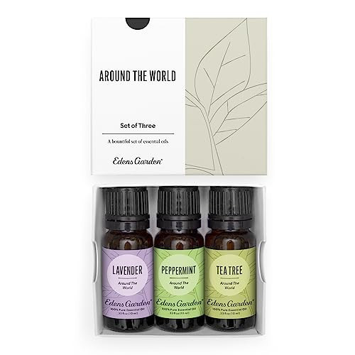Edens Garden Essential Oils Around The World 3 Set – 100% Pure Therapeutic Grade Aromatherapy: Lavender, Peppermint & Tea Tree Oil for Diffusers & Home – No Fragrance & Undiluted, 10 ml/ 3 Pack | Amazon (US)