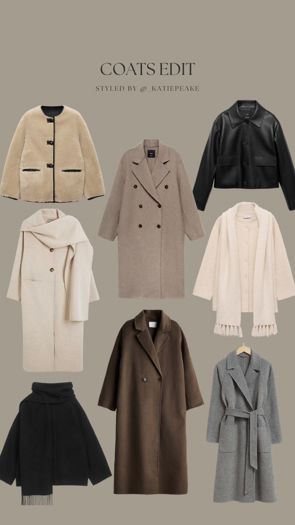 Coats edit 🍂 

Wool coat, scarf coat, leather jacket, grey coat, wrap coat, beige coat 

#LTKautumn #LTKuk #LTKstyletip