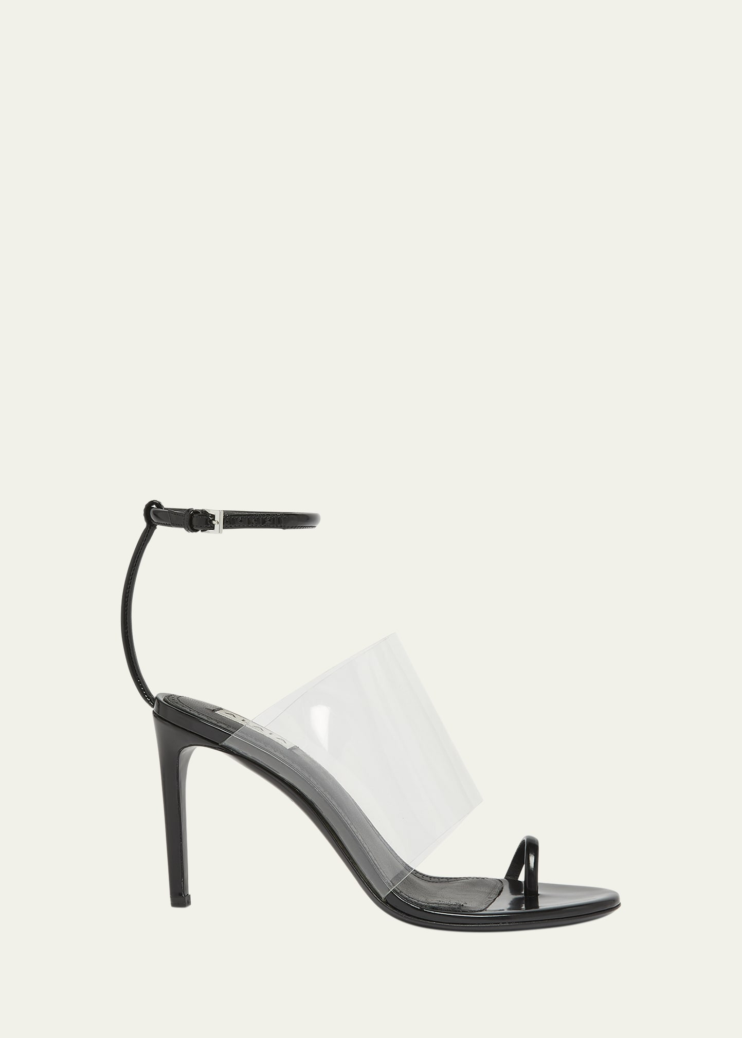 ALAIA Asymmetric Clear Patent Leather Sandals | Bergdorf Goodman