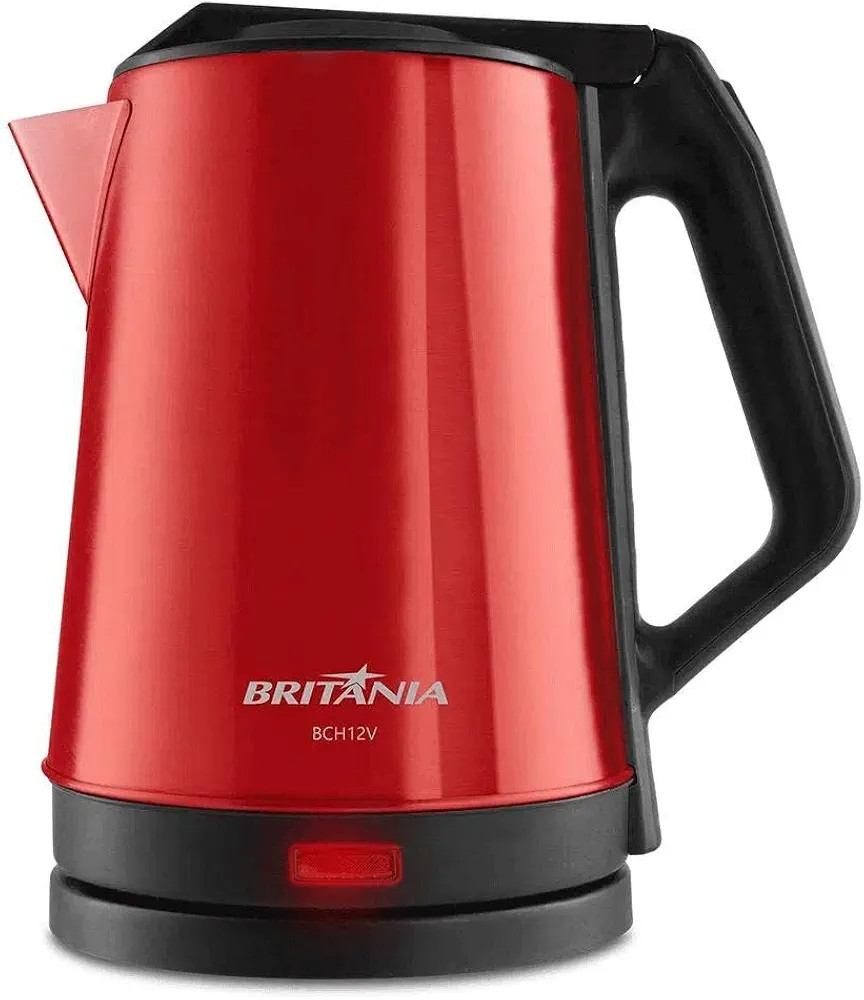 Chaleira Elétrica Britânia, Vermelha, Acabamento em Aço Inox, 1,9L BCH12V 127V | Amazon (BR)