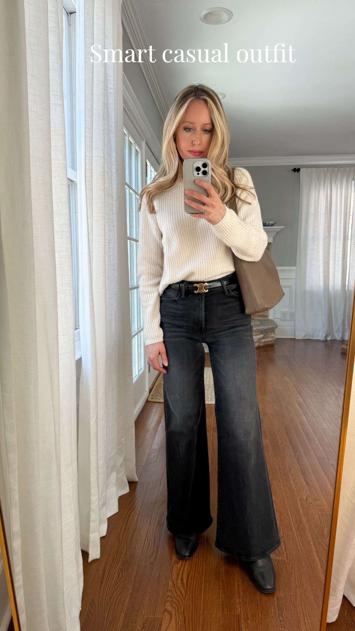 Heading to the NYC ballet today. Going for a smart casual look. 
Jeans fit true to size. Wearing size 24 (petite). 


#LTKOver40 #LTKPetite #LTKootd