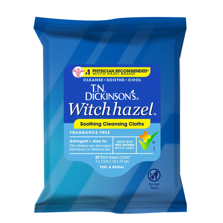 T.N. Dickinson's Witch Hazel Cleansing Cloths, 25 Count | Walmart (US)