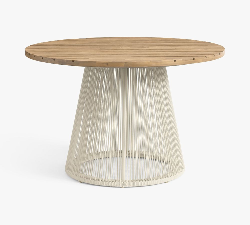 Lakewood Rope Round Outdoor Dining Table (48") | Pottery Barn (US)