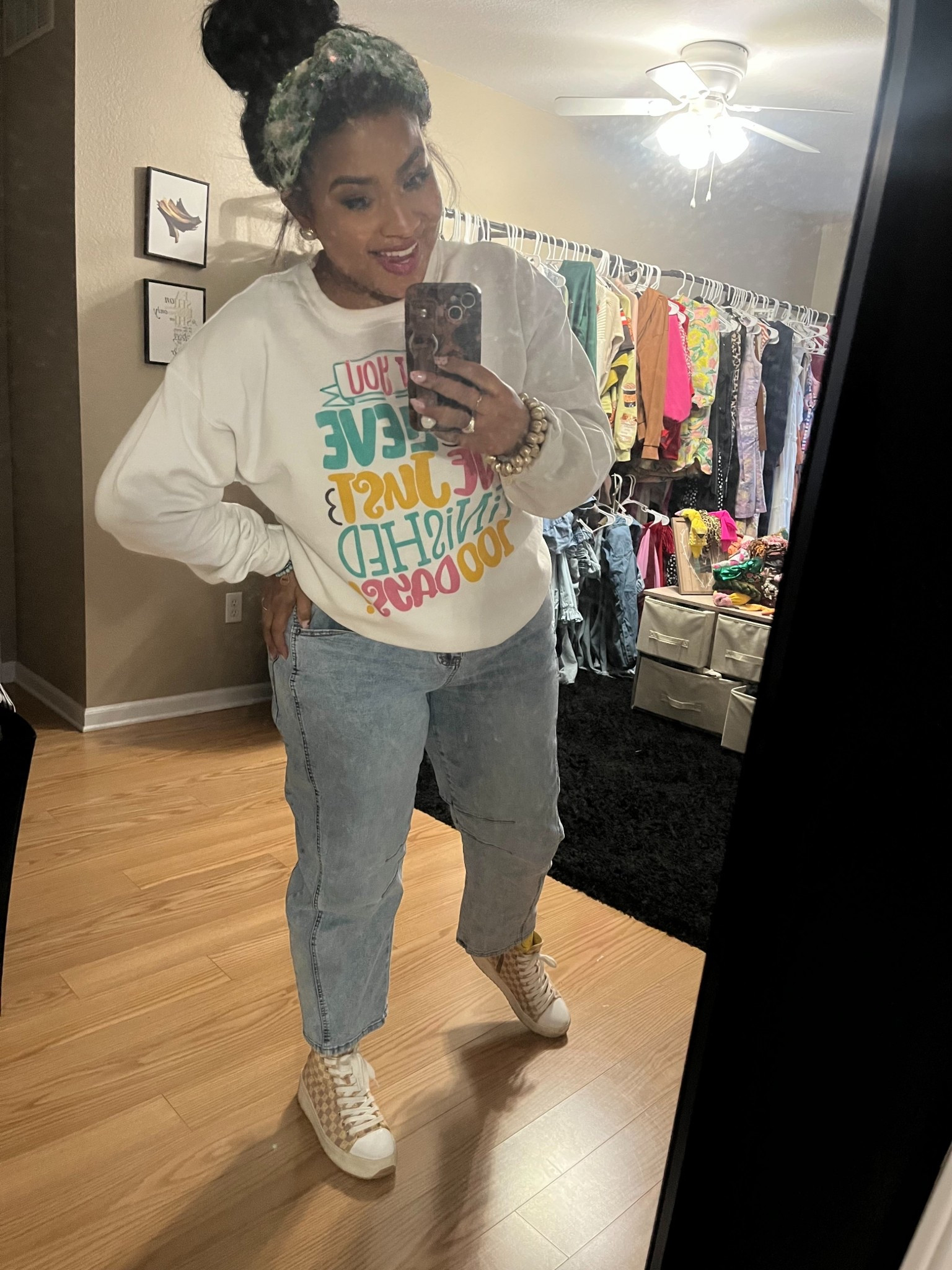 NOT a VALENTINES DAY outfit but a 100th day vibe 
Today was our 100th day of school but we go BIG on 101st day for FIRST 

love this crew as our mascot are Yellow Jackets so the BEE fits 🐝

Headband as always Brianna Cannon use my code 10AYAKO for a discount 
#LTKTeacher

#LTKdayinmylife #LTKValentine #LTKootd