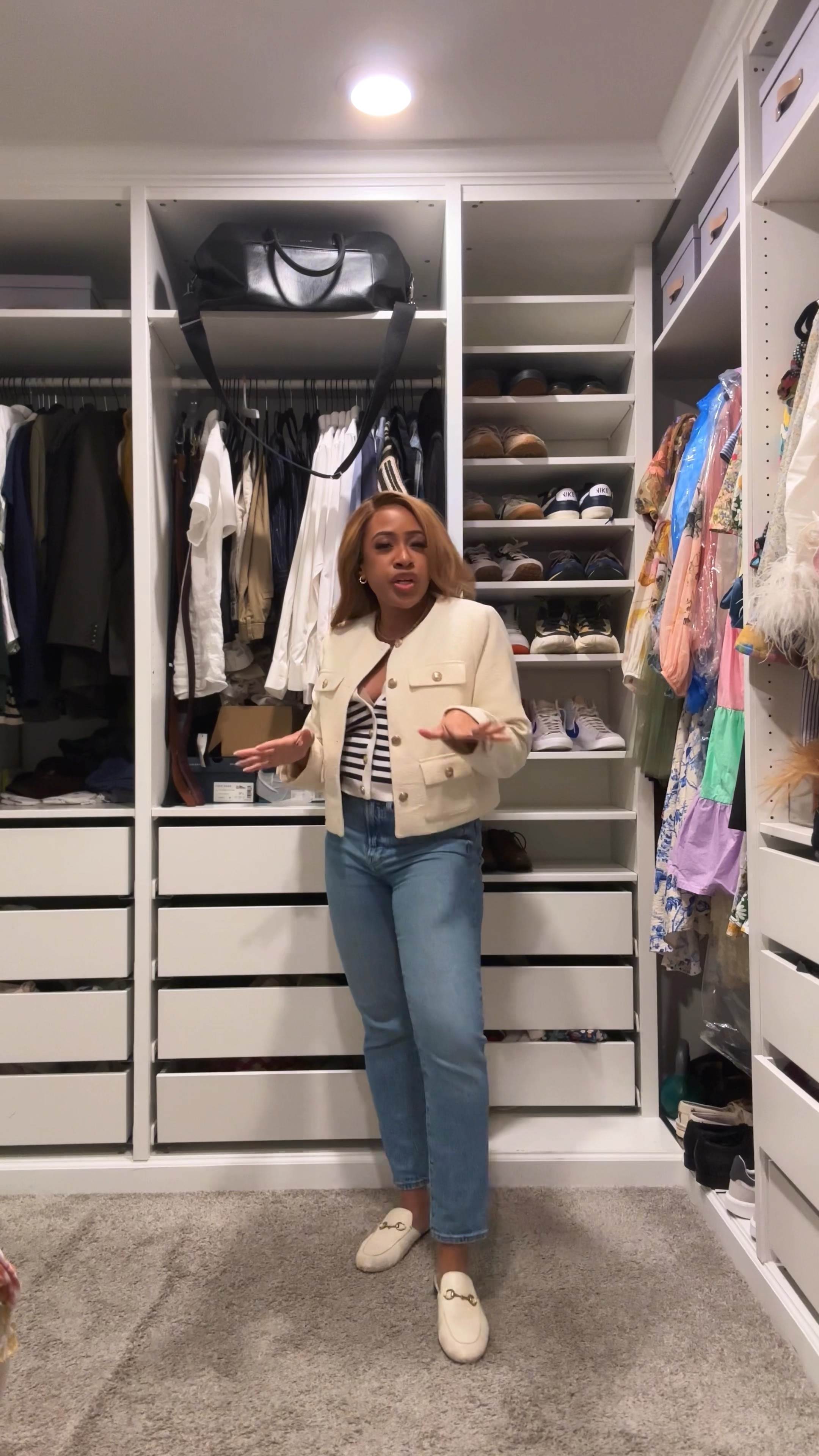 Overdressed to go pick up groceries. I love it here. 🥰 My vest is on sale for $31 with code EXTRA and I found a couple of dupes for the same price. Wearing a medium because it runs small. Linked to dupes of my slides. 

#LTKFindsUnder50 #LTKFindsUnder100