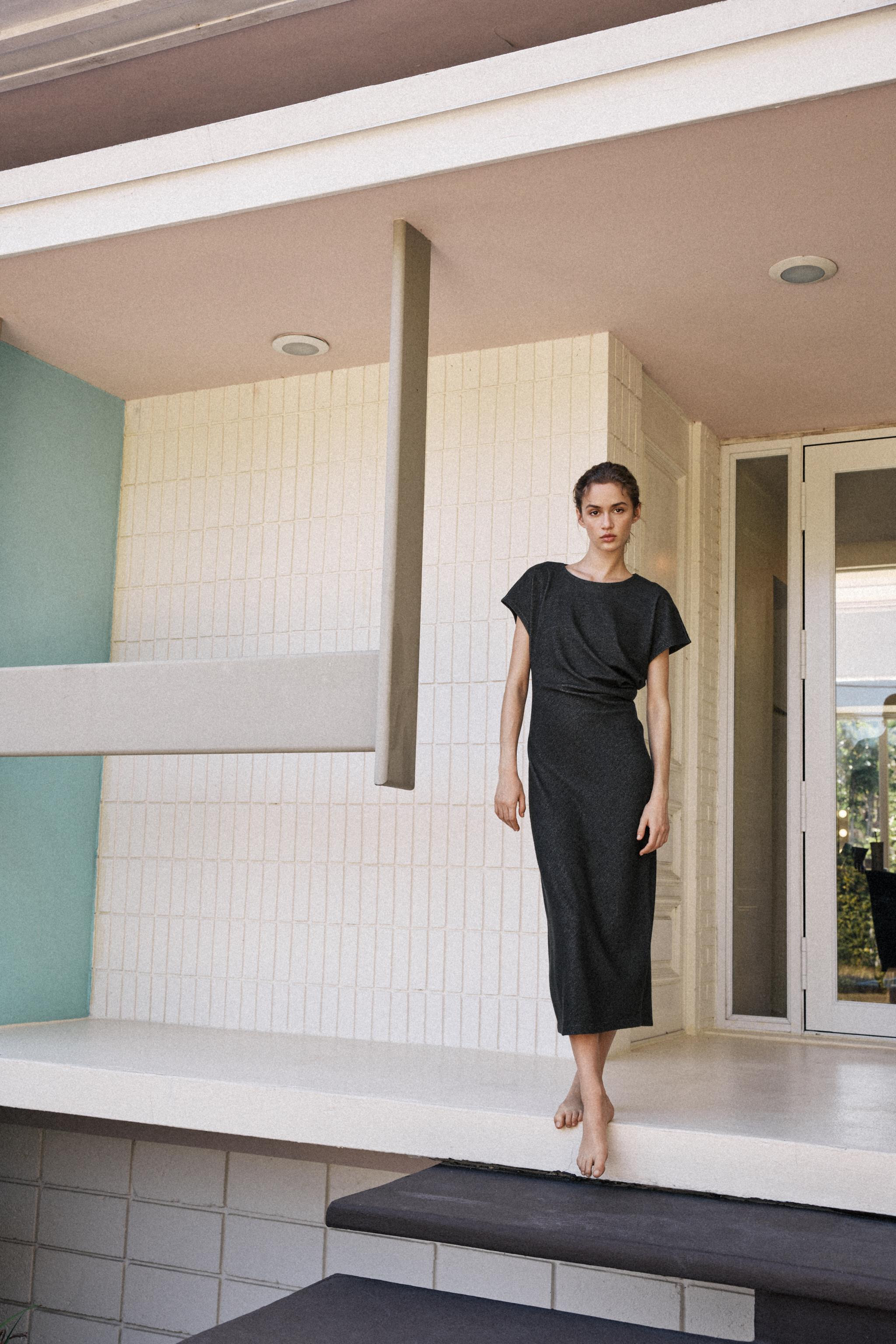 DRAPED MIDI DRESS | Zara US