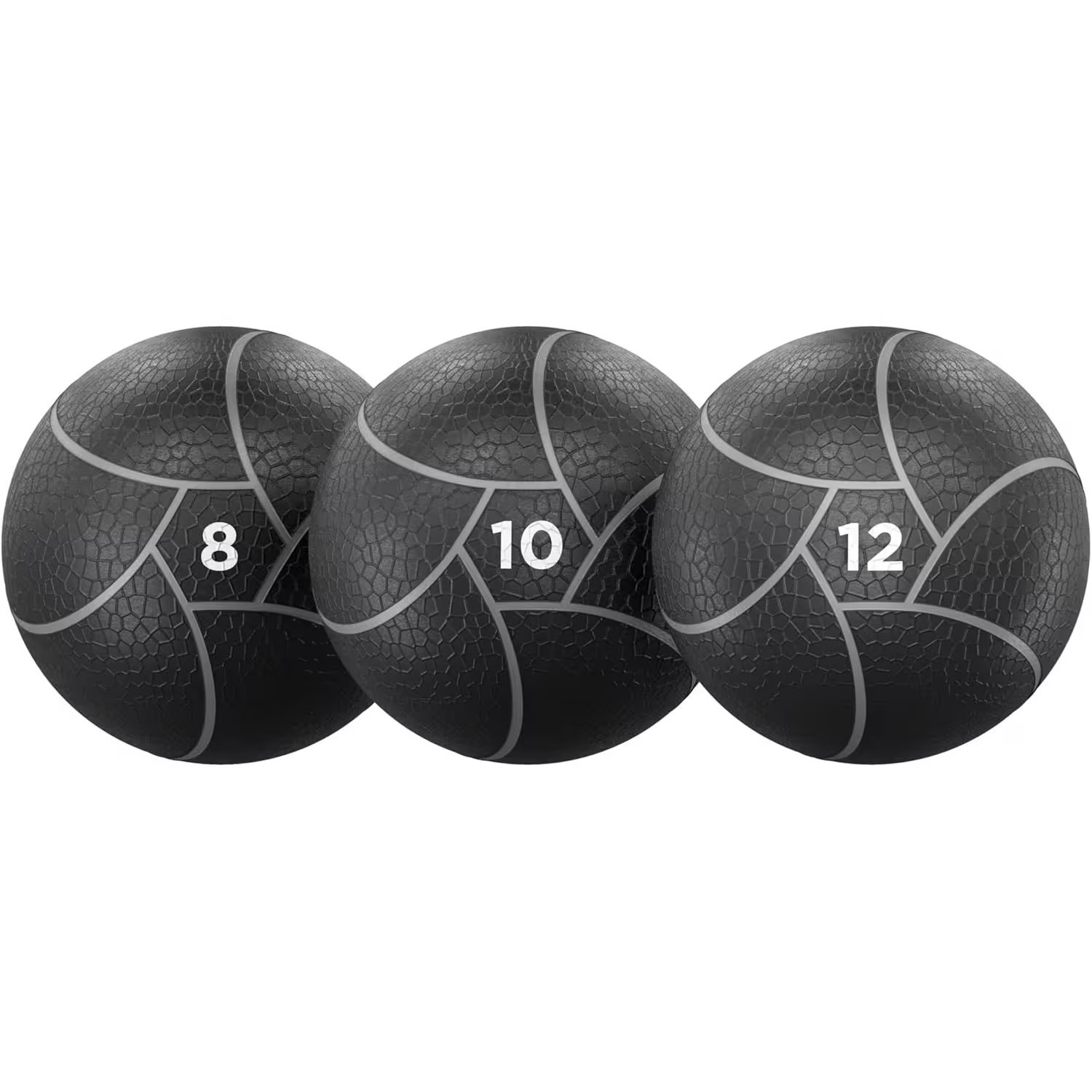 Power Systems - 3-Piece 10"" Elite Power Medicine Ball Kit – 8 lb, 10 lb & 12 lb for Strength Training - Black | Best Buy U.S.