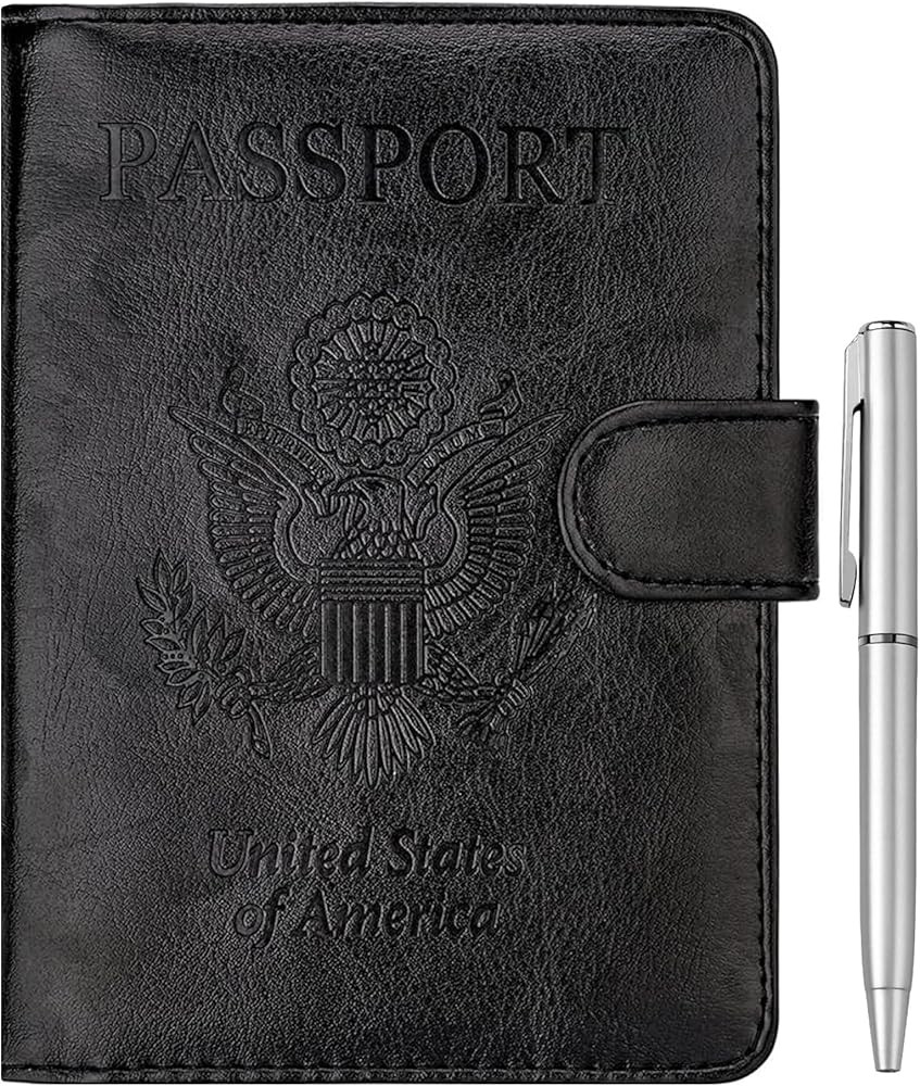 WALNEW Passport Holder for Travel, RFID Passport Cover Wallet for Women Men, PU Leather Passport ... | Amazon (US)