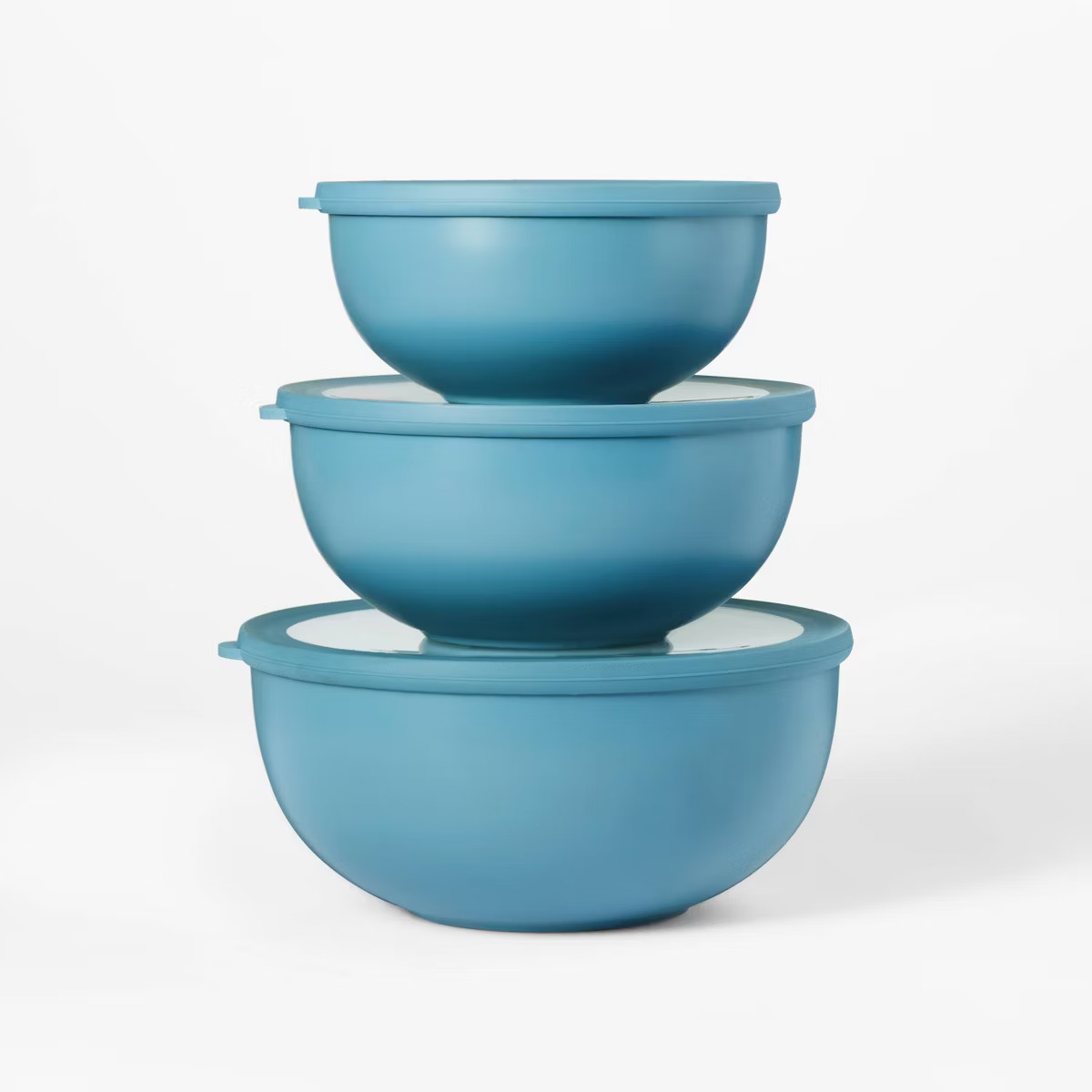 Set of 3 Plastic Mixing Bowl Set with Lids - Figmint™ | Target