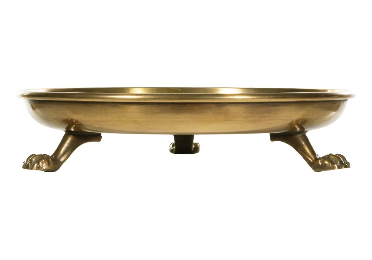 BRASS CLAWFOOT DISH | LARGE | Alice Lane Home Collection