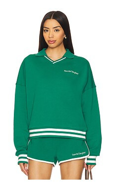 Favorite Daughter Ivy League Rugby Sweater in Emerald from Revolve.com | Revolve Clothing (Global)