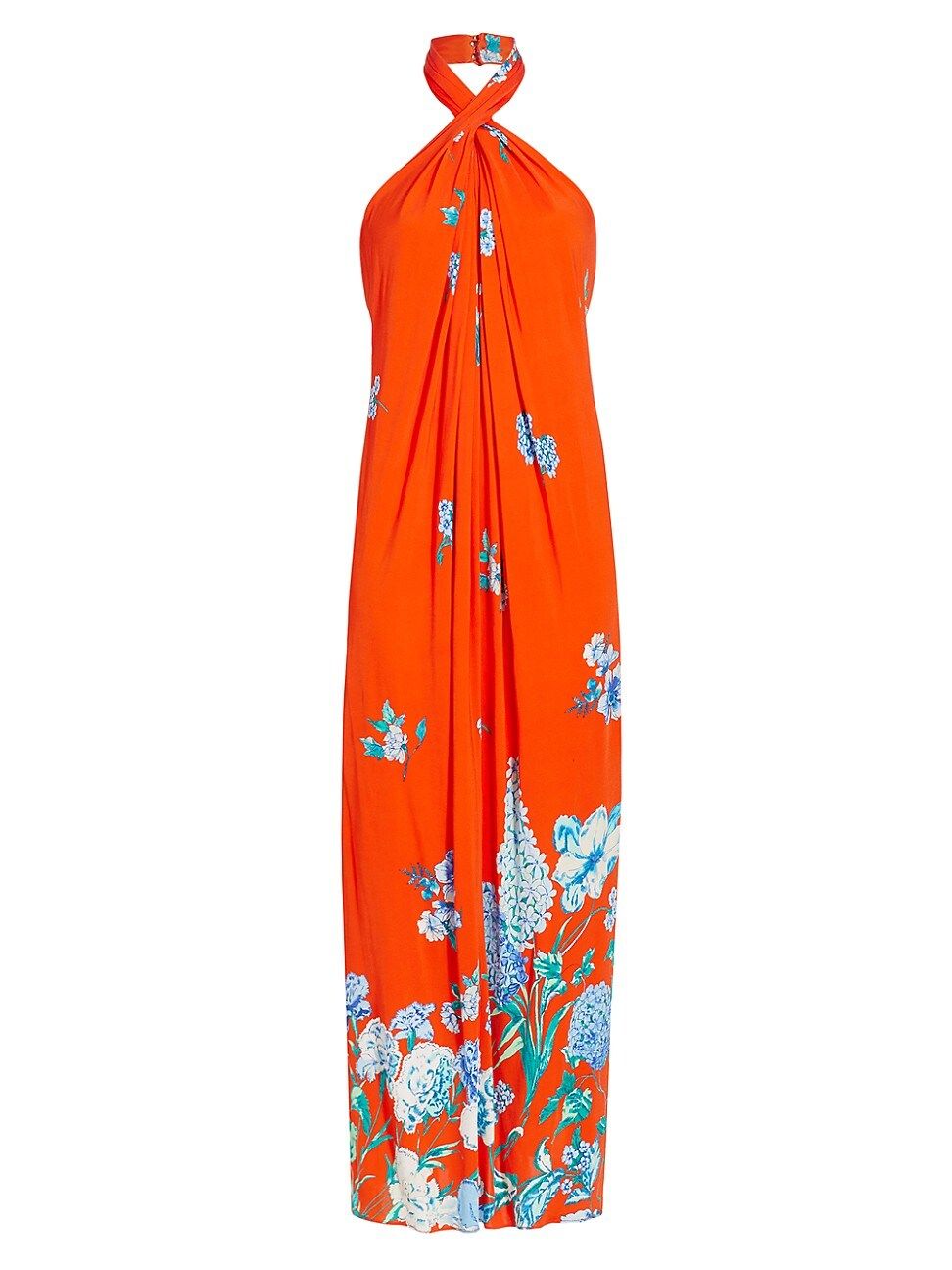 Women's Mimi Floral Cotton Poplin Maxi Dress - Cherry Floral Border - Size Small | Saks Fifth Avenue