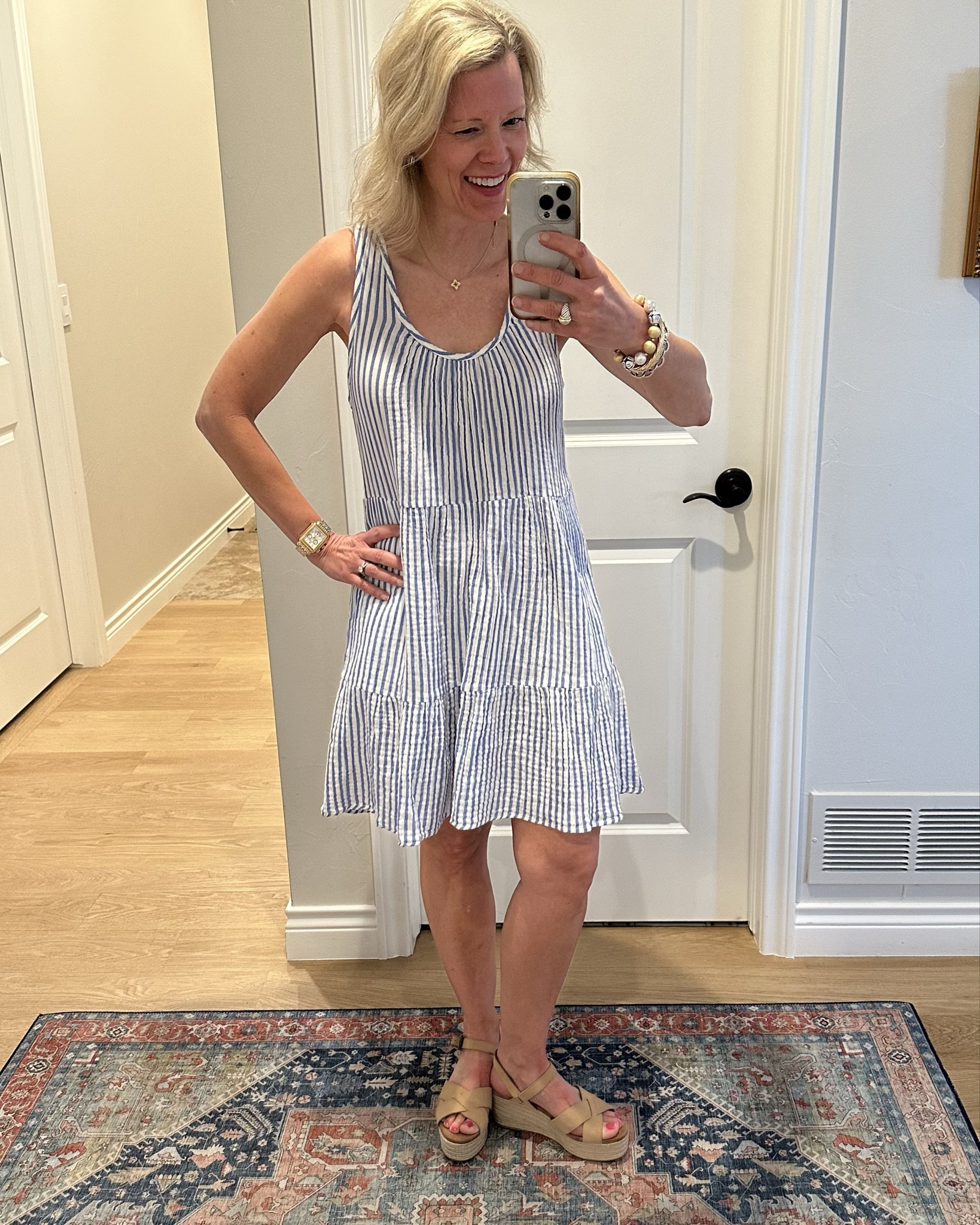 Darling easy summer dress! It fits true to size and is super comfortable. Bonus! It has pockets!  The quality is great, and the price is amazing!

#LTKSeasonal #LTKFindsUnder50 #LTKWatchNow