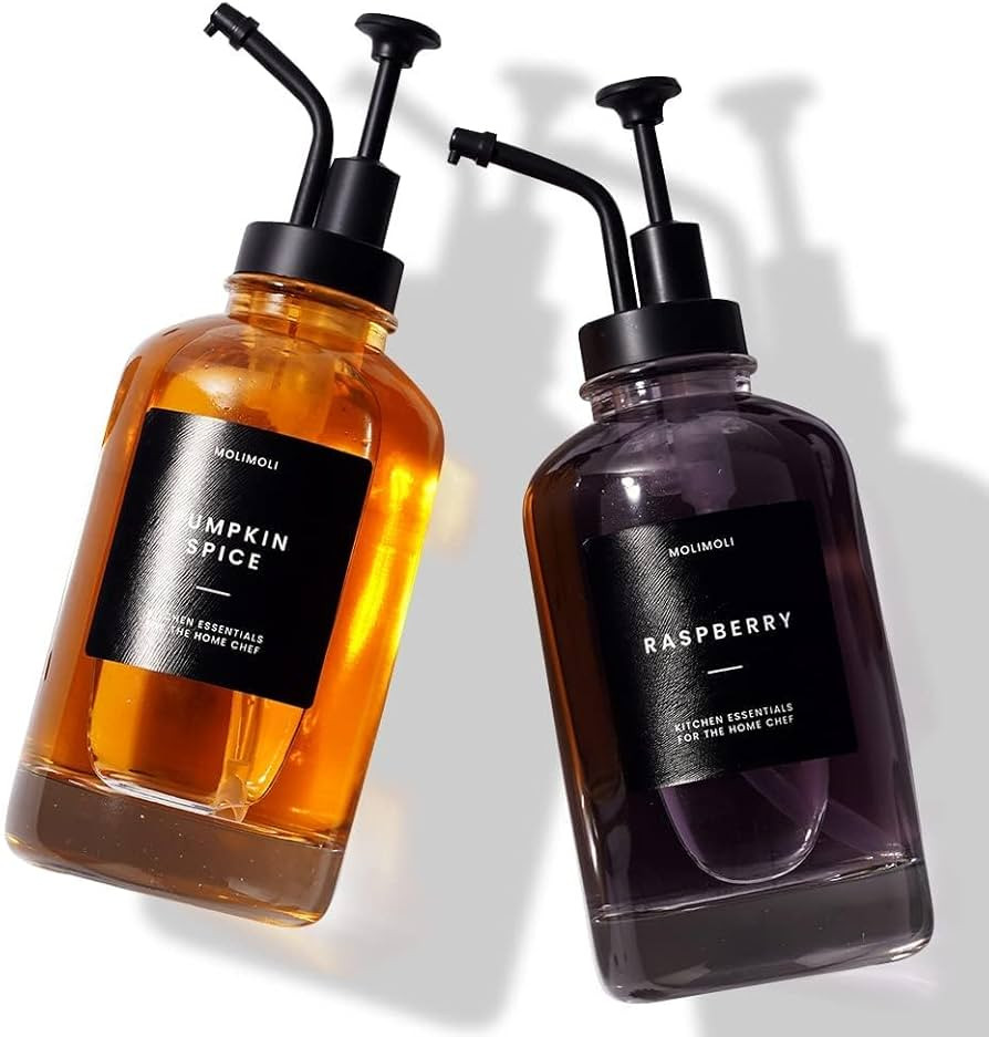 Molimoli Coffee Syrup Dispenser for Coffee Bar, Pump Dispenser, Glass Syrup Bottle w. Upgraded Pu... | Amazon (US)