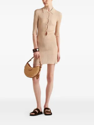 Prada Arqué Woven Shoulder Bag | Neutrals | FARFETCH | Farfetch Global