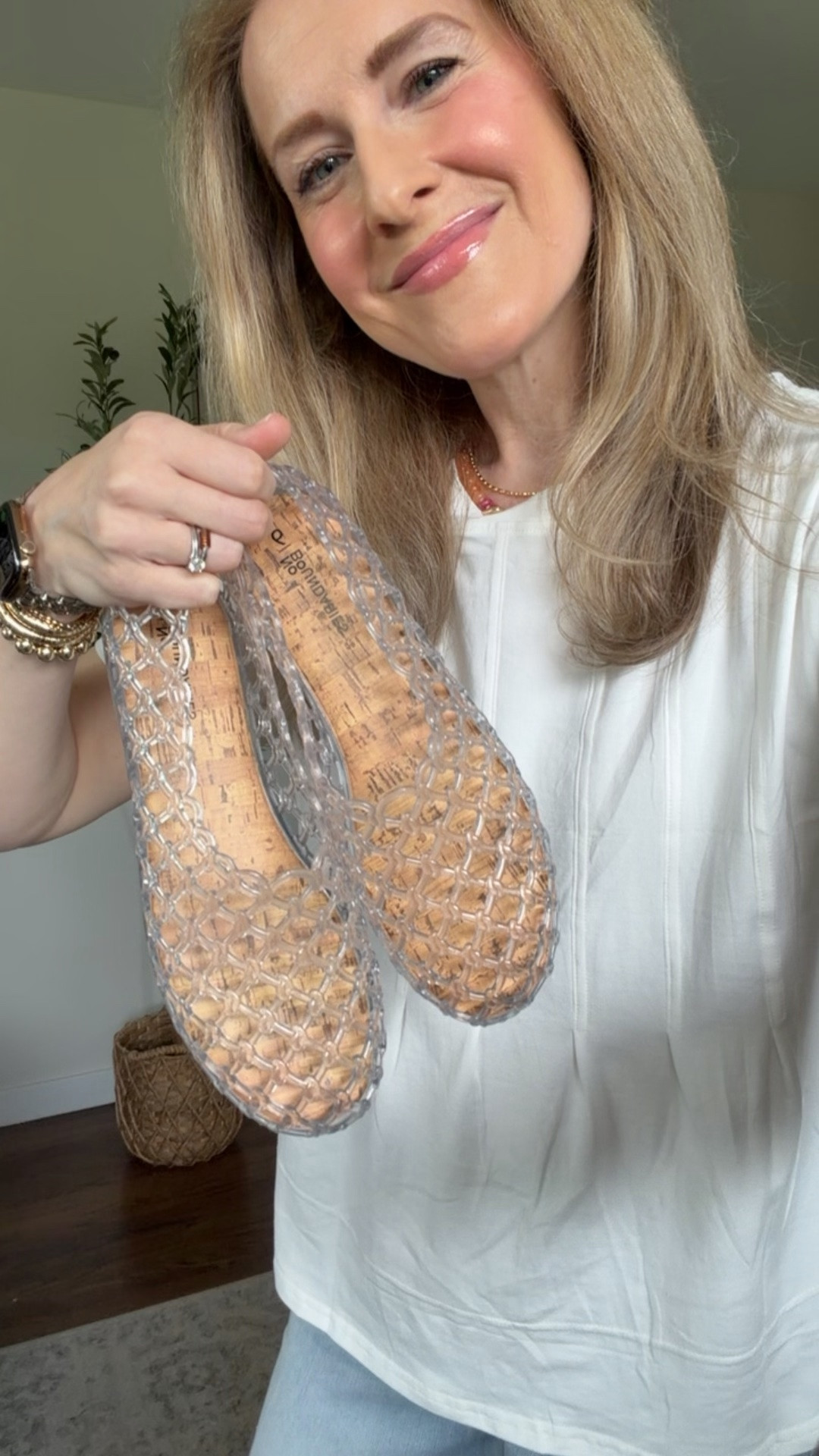 I’ve had a few more opportunities to wear these Walmart jelly shoes and they’re a winner! Cute and comfy. If between sizes go down. #walmartfashion