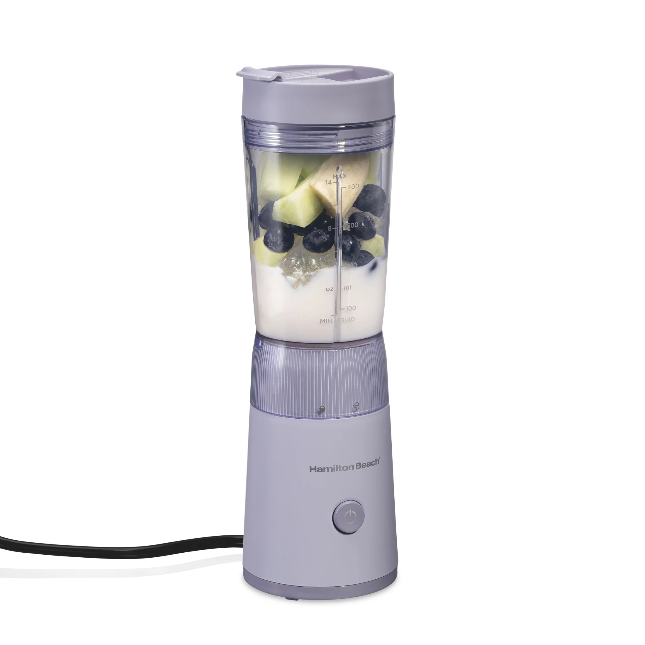 Hamilton Beach Personal Blender, 14 oz BPA-Free Jar 300W Portable Blender for Shakes and Smoothies with Leakproof Lid, Purple - Walmart.com | Walmart (US)
