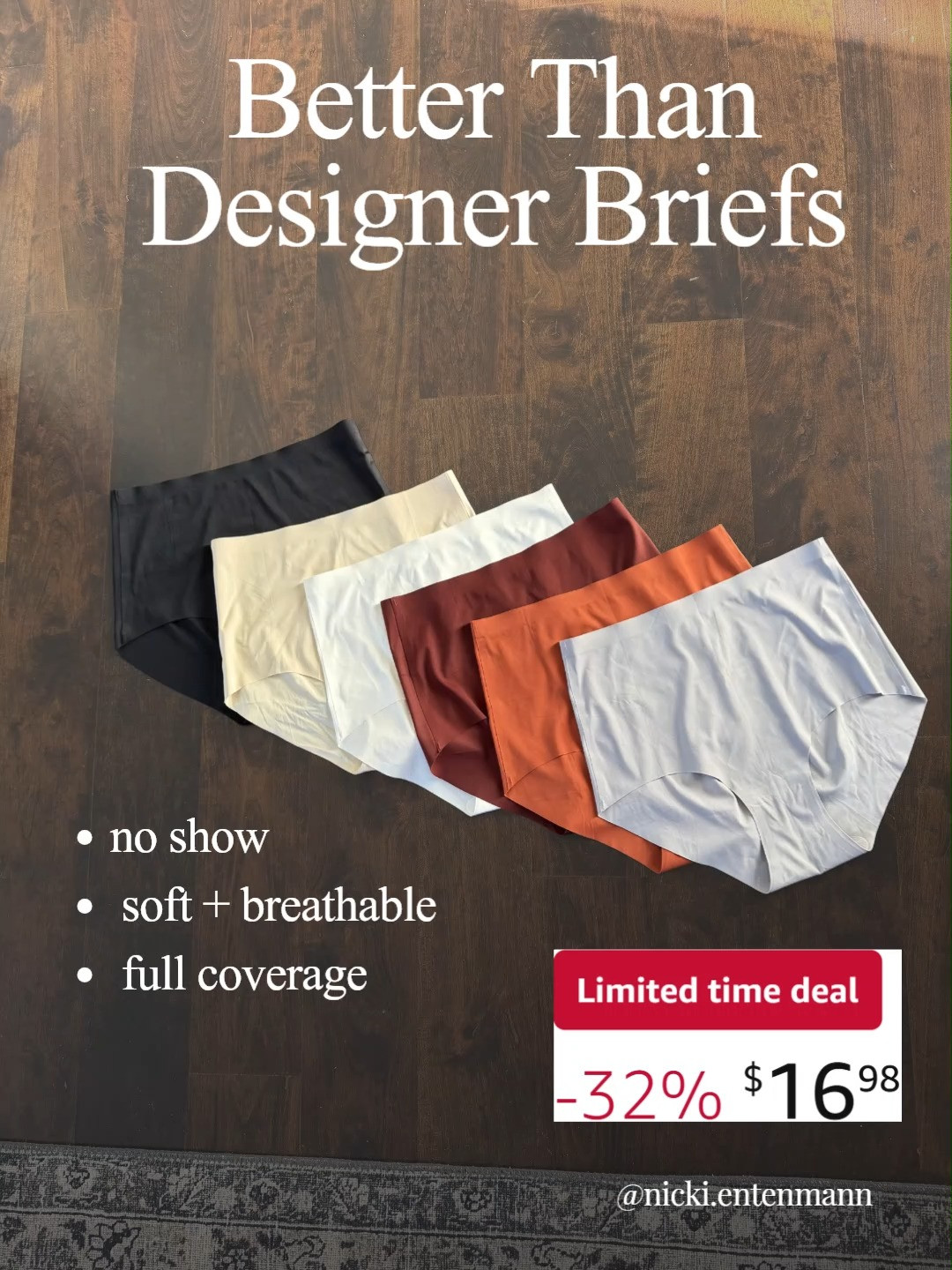 This week's favorites: seamless briefs that outshine designer ones with zero lines and all-day cheer! Invisible under leggings, comfy for workouts. 🩲✨💕
#seamlessbriefs #seamlessunderwear #activewear #athleisure #womensunderwear #noshowebries #leggingunderwear #workoutunderwear #fitnessfashion #ltkfavorites 

 #LTKootd #LTKActive #LTKSaleAlert