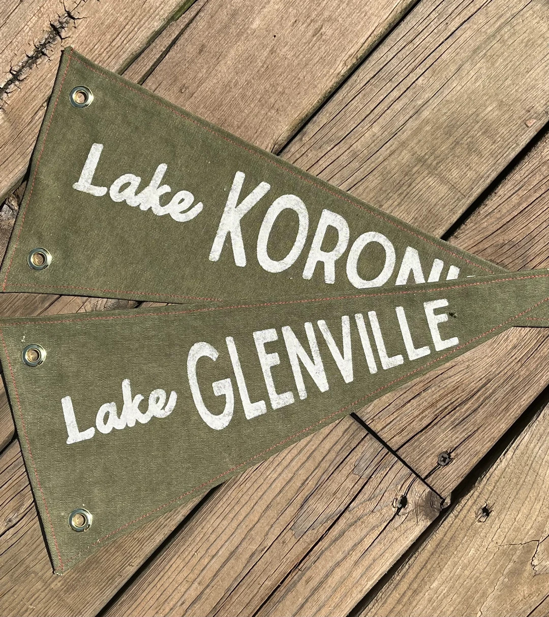 CUSTOM Lake Pennant - GREEN canvas | Etsy (US)
