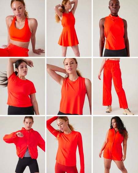 Orange red, warm red from Athleta for house of Colour Autumn, #hocautum, vermillion, windbreaker, muscle tank, romper, active dress, tennis dress, Brooklyn

#LTKcurves #LTKfit #LTKunder100