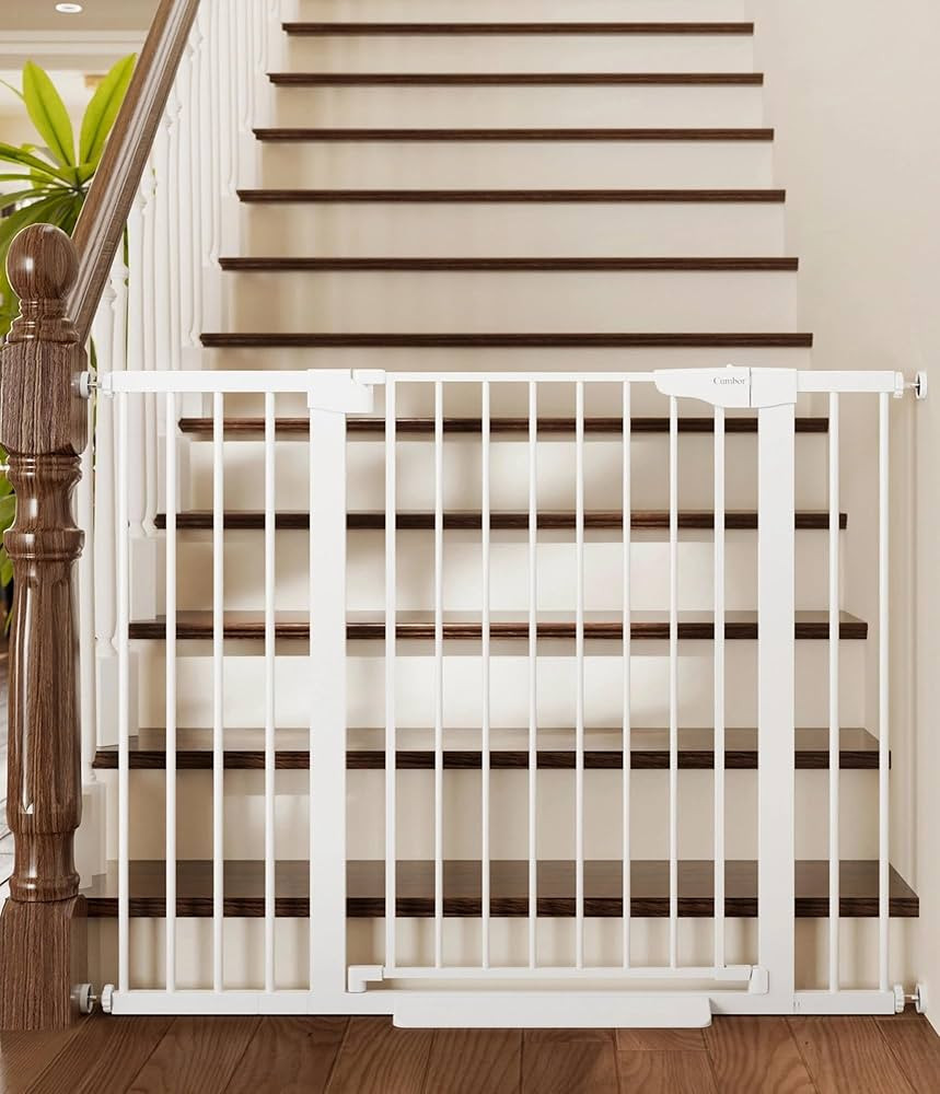 Cumbor 36" Extra Tall Baby Gate for Stairs, 29.7-48" Wide Dog Gates for Doorways, Auto Close Safe... | Amazon (US)