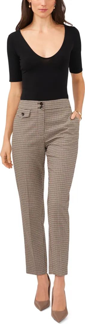 Check Straight Leg Trousers | Nordstrom