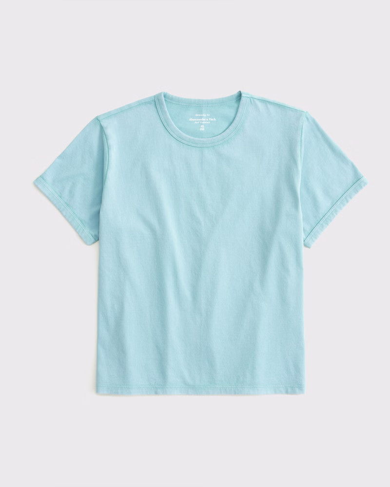 Essential Polished Body-Skimming Tee | Abercrombie & Fitch (US)