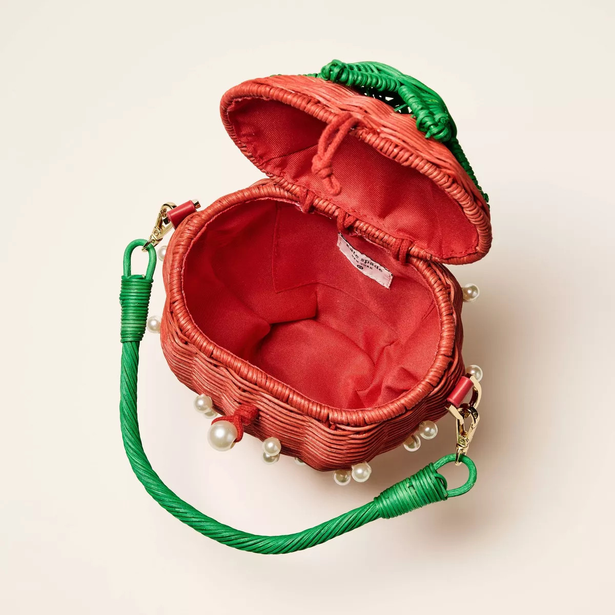 Pearl Embellished Strawberry Basket Bucket Bag - kate spade new york x Target Red | Target