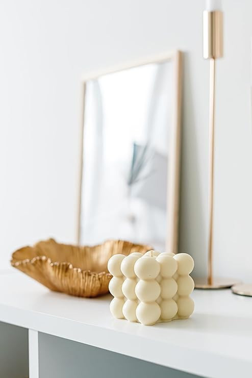 Bubble Candles White Handcrafted Natural Soy Wax Modern Family Life, Special Day's, Home Use and ... | Amazon (US)