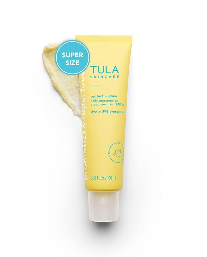 TULA Skin Care Supersize Protect + Glow Daily Sunscreen Gel Broad Spectrum SPF 30 | Skincare-Firs... | Amazon (US)