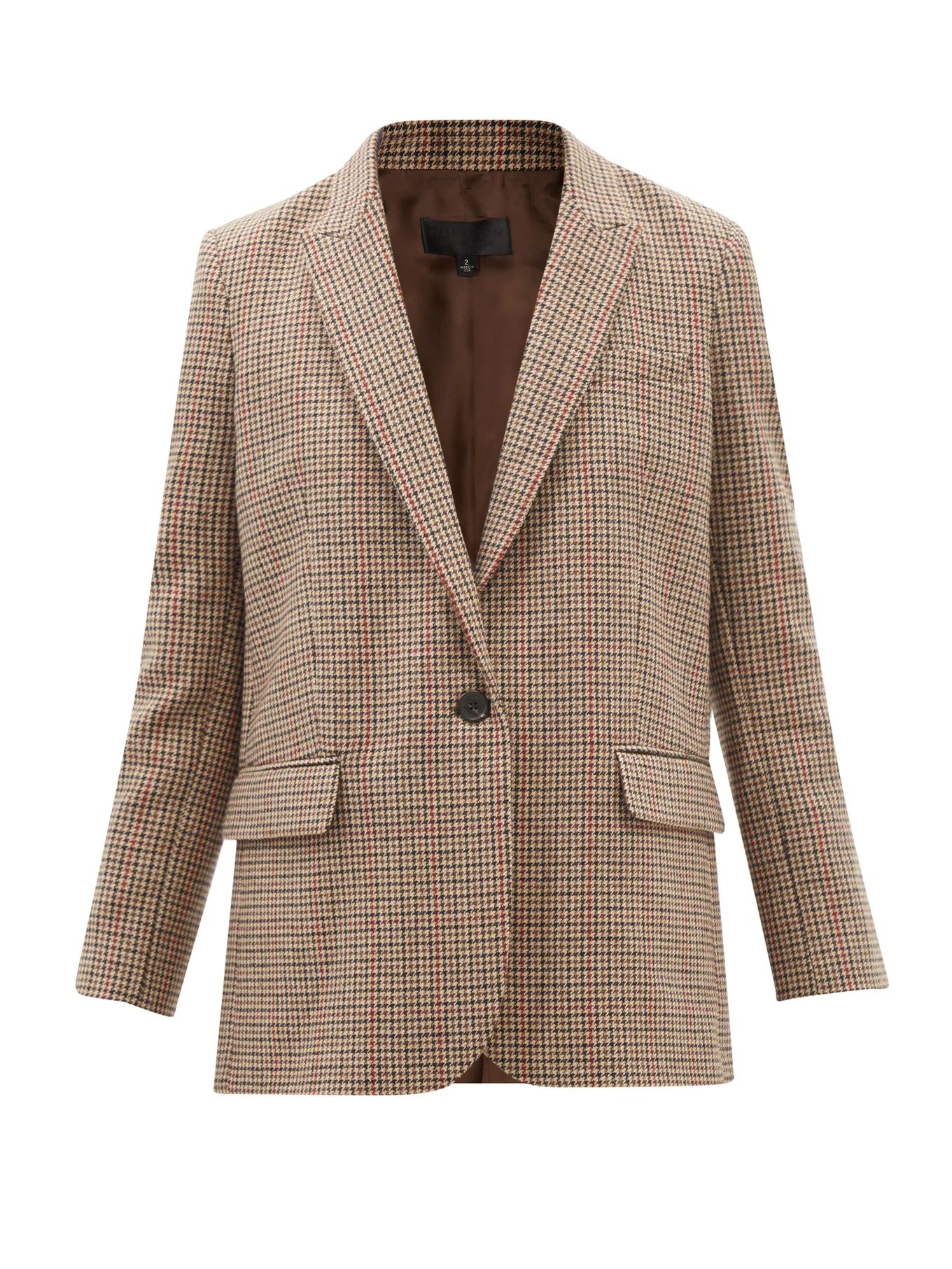 Diane single-breasted check wool-blend jacket | Nili Lotan | Matches (US)