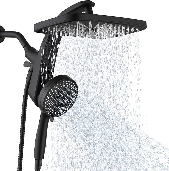 High Pressure Rain Shower Head: Upgrade Shower Heads with Handheld Spray Combo with Fixed Showerh... | Amazon (US)