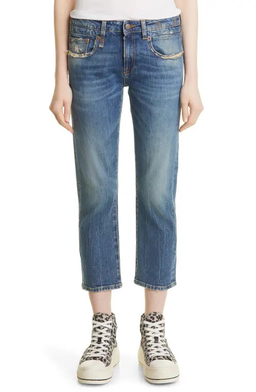 R13 Straight Leg Boy Jeans in Kelly Stretch at Nordstrom, Size 24 | Nordstrom