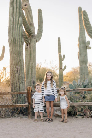 Sage Stripe Knit Bubble Romper | Mebie Baby