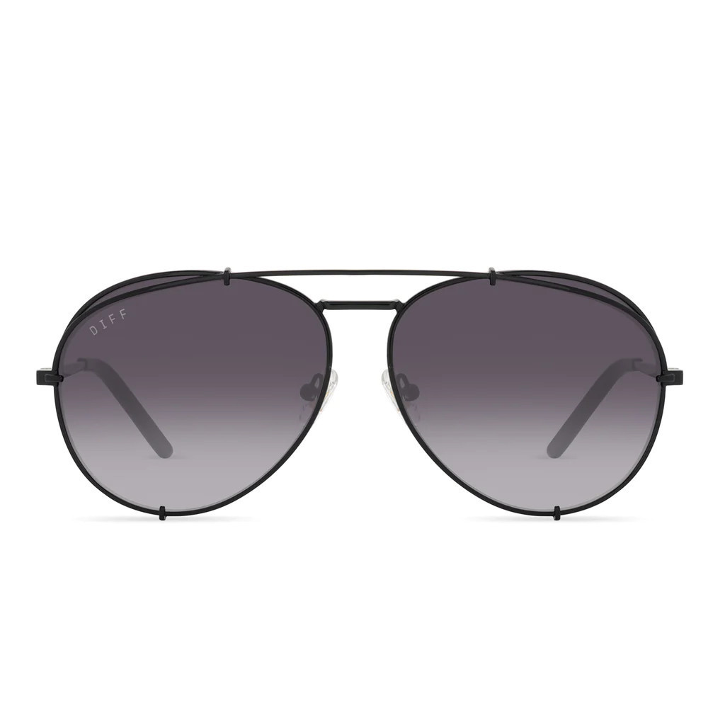 KOKO - BLACK + GREY GRADIENT SHARP SUNGLASSES | DIFF Eyewear