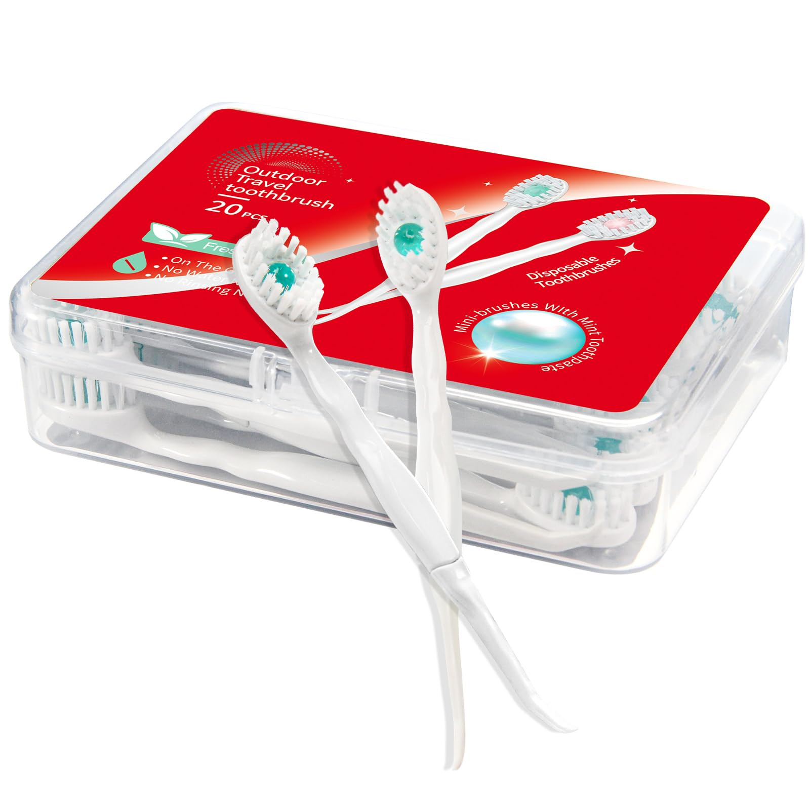 Mini Disposable Toothbrushes with Toothpaste and Toothpick, Tongue Cleaners, Reduce Bad Breath, T... | Amazon (US)