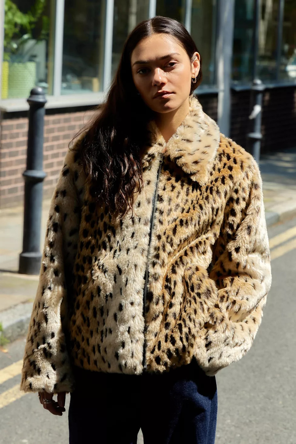 Silence + Noise Leopard Print Faux Fur Coat | Urban Outfitters (US and RoW)