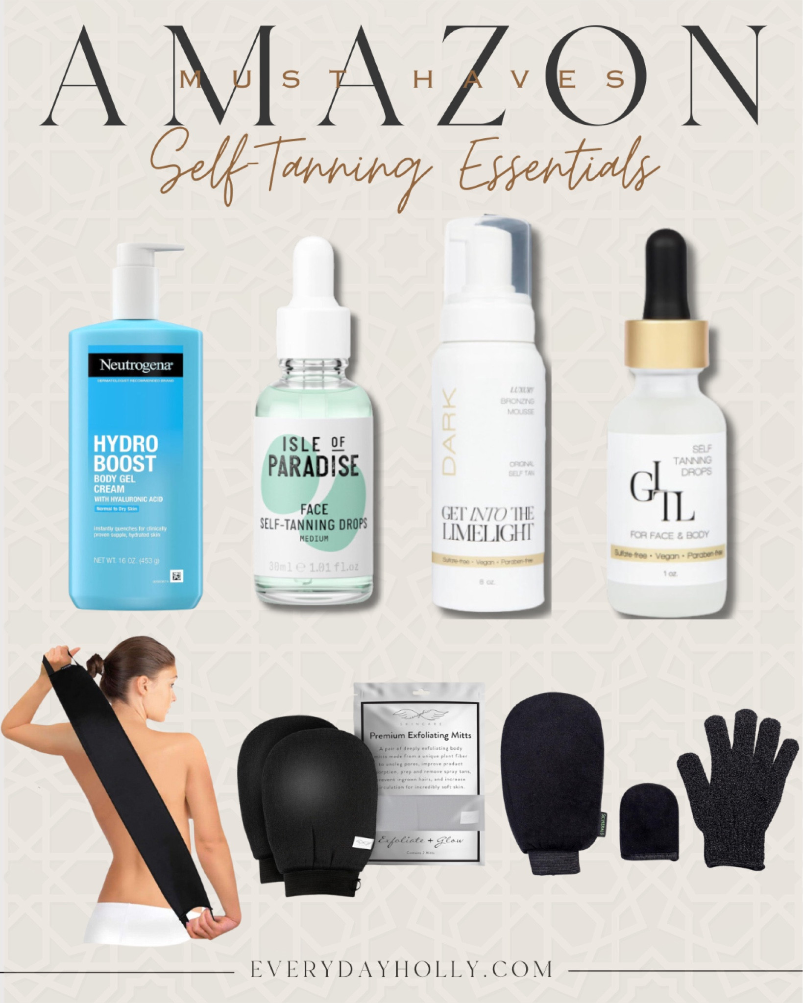 Self tanning essentials

Vacation  Vacation outfit  Beach  Beach vacation  Travel  Self tanning  Self tanner  Self tanning drops  Moisturizer  Beauty  Skincare  Tanning mitt  Exfoliating

#LTKbeauty #LTKSeasonal #LTKfindsunder50