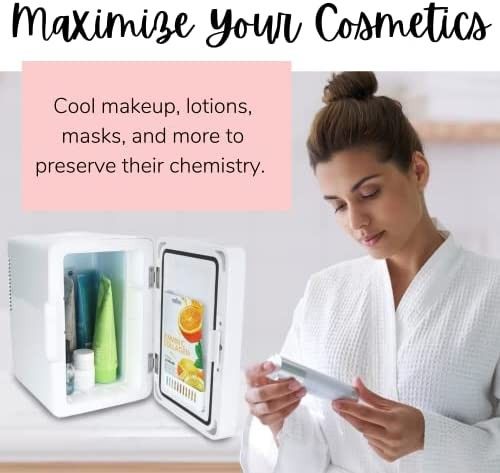Hot or Cold Mini Fridge for Office – 6 Liter Portable Mini Fridge for Makeup, Skincare, Snacks, & Mo | Amazon (US)