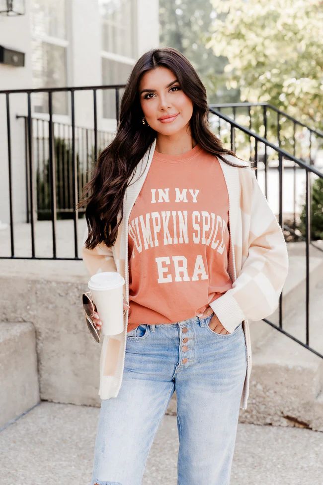 In My Pumpkin Spice Era Rust Comfort Color Graphic Tee | Pink Lily