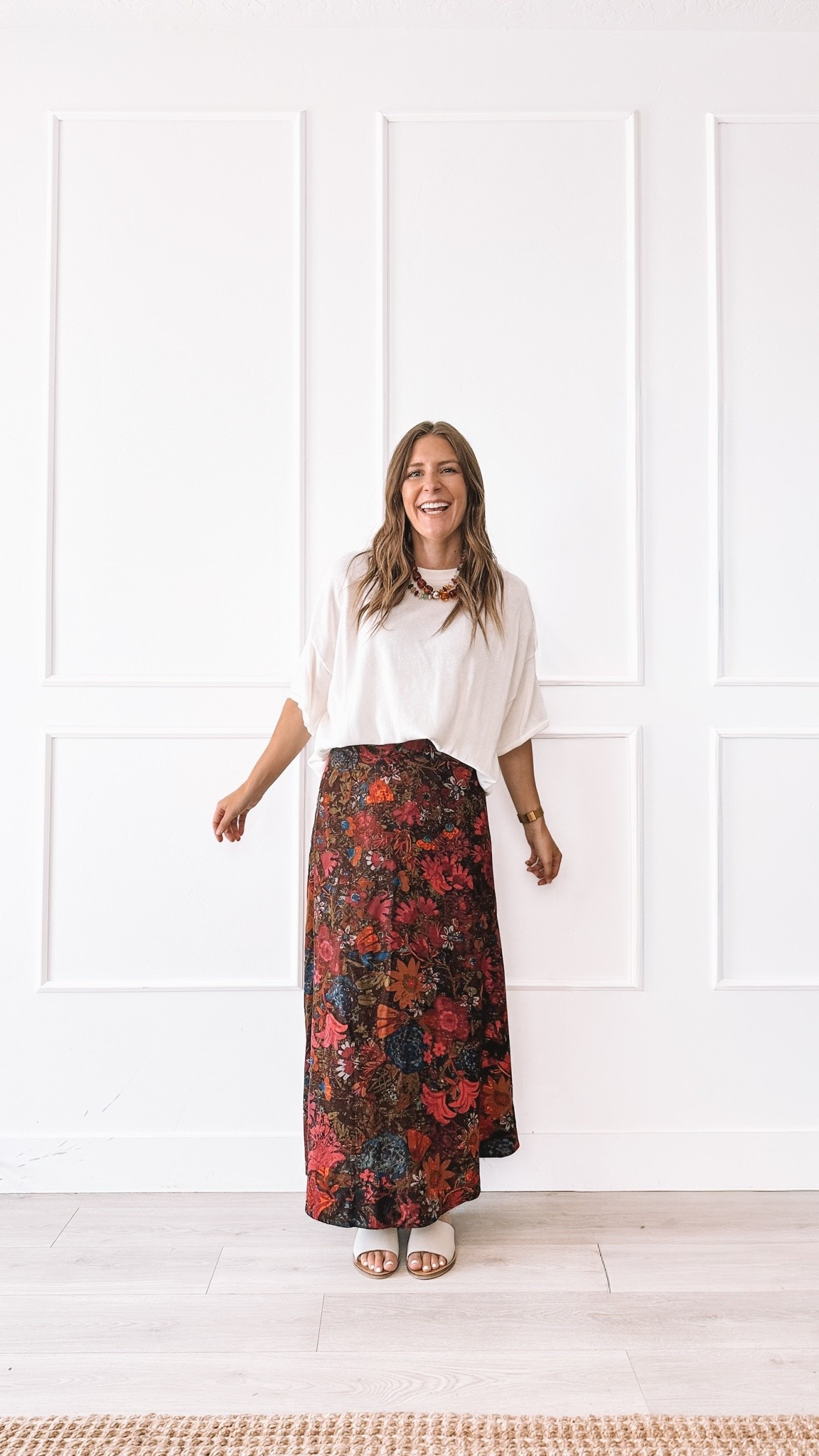 A printed wrap skirt instantly makes an outfit feel done. I tucked an oversized white tee into it and called it a day. Sizing note: the skirt is a true to size small with no stretch, so do not size down. It sits at my belly button, so size up if you want it lower on your hips.

#LTKmomlife #LTKootd #LTKgrwm