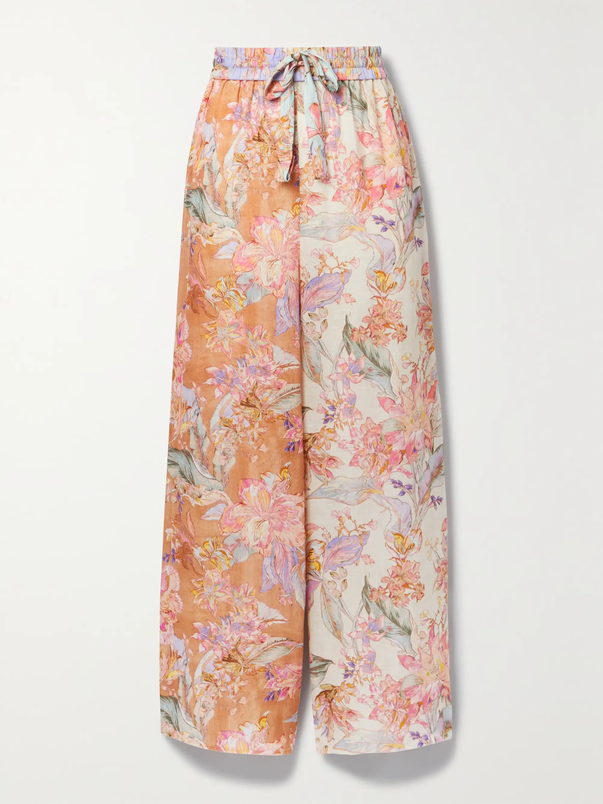 Cira floral-print linen wide-leg pants | NET-A-PORTER (US)